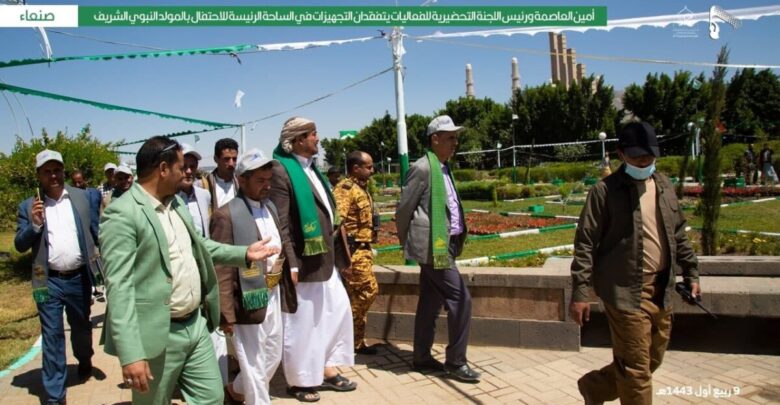 عباد والمداني يطلعان على الاستعدادات في ساحة فعالية المولد النبوي بميدان السبعين